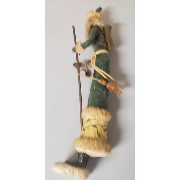 19" Father Christmas ? Tall Resin Statue Fur Trim Beard Wobble Bobble Head - Picture 7 of 9